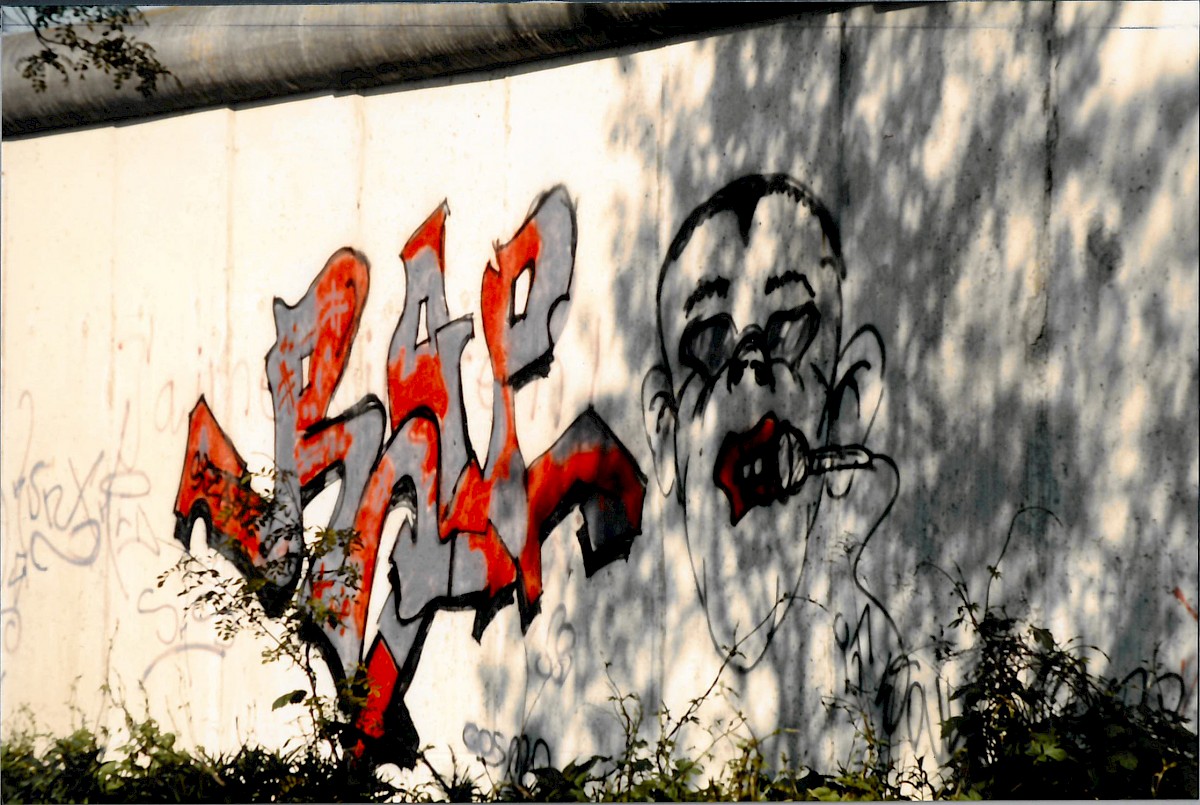 Berlin, 1989 – Graffito auf der Grenzmauer 75 (Fotograf: Detlef Gallinge)